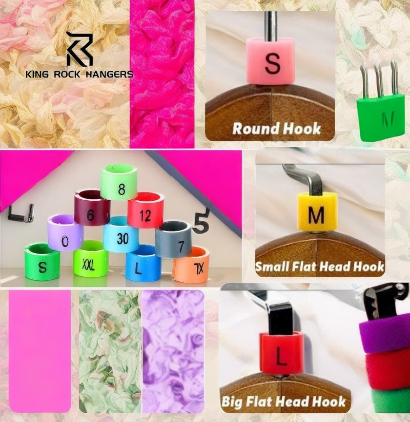 plastic hanger size markers, size markers for hangers, plastic clothing size markers, hanger size tags, custom size markers for hangers