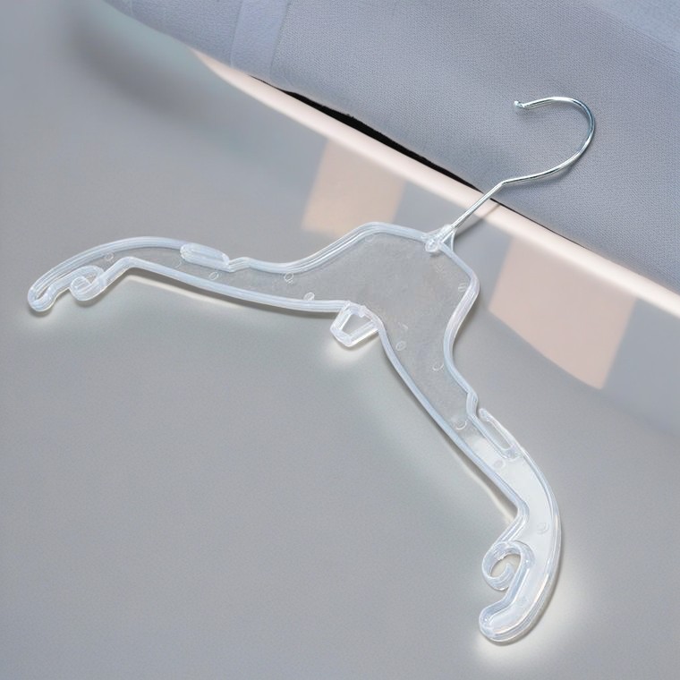 Searching for top - quality hangers for adult apparel? Our KR - 580 model, measuring 16.6 inches, is a great pick. Made by our seasoned Shanghai factory, it comes fully transparent or can be customized in other colors. Custom brand logo printing is available. The metal hook endures 72 hours of salt spray testing, ensuring no rust or oxidation. Widely used by clothing firms worldwide for packaging and sales. Visit our website to learn more.