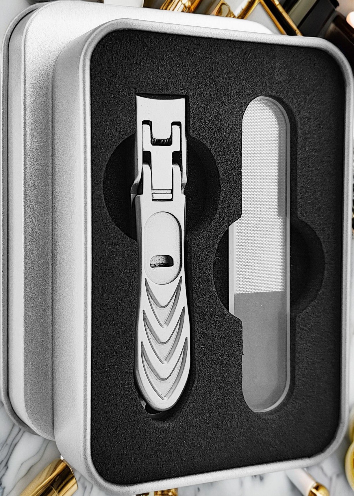 Clippers di unghie tedeschi per uomini e donne, design antiplashing Ultra Sharpless Acciaio in acciaio in acciaio in acciaio in acciaio in acciaio in acciaio in acciaio incoriato Finger di unghie professionali in acciaio inossidabile Clipper per unghie e unghie, Clipper per le faccenda per anziani per anziani per anziani