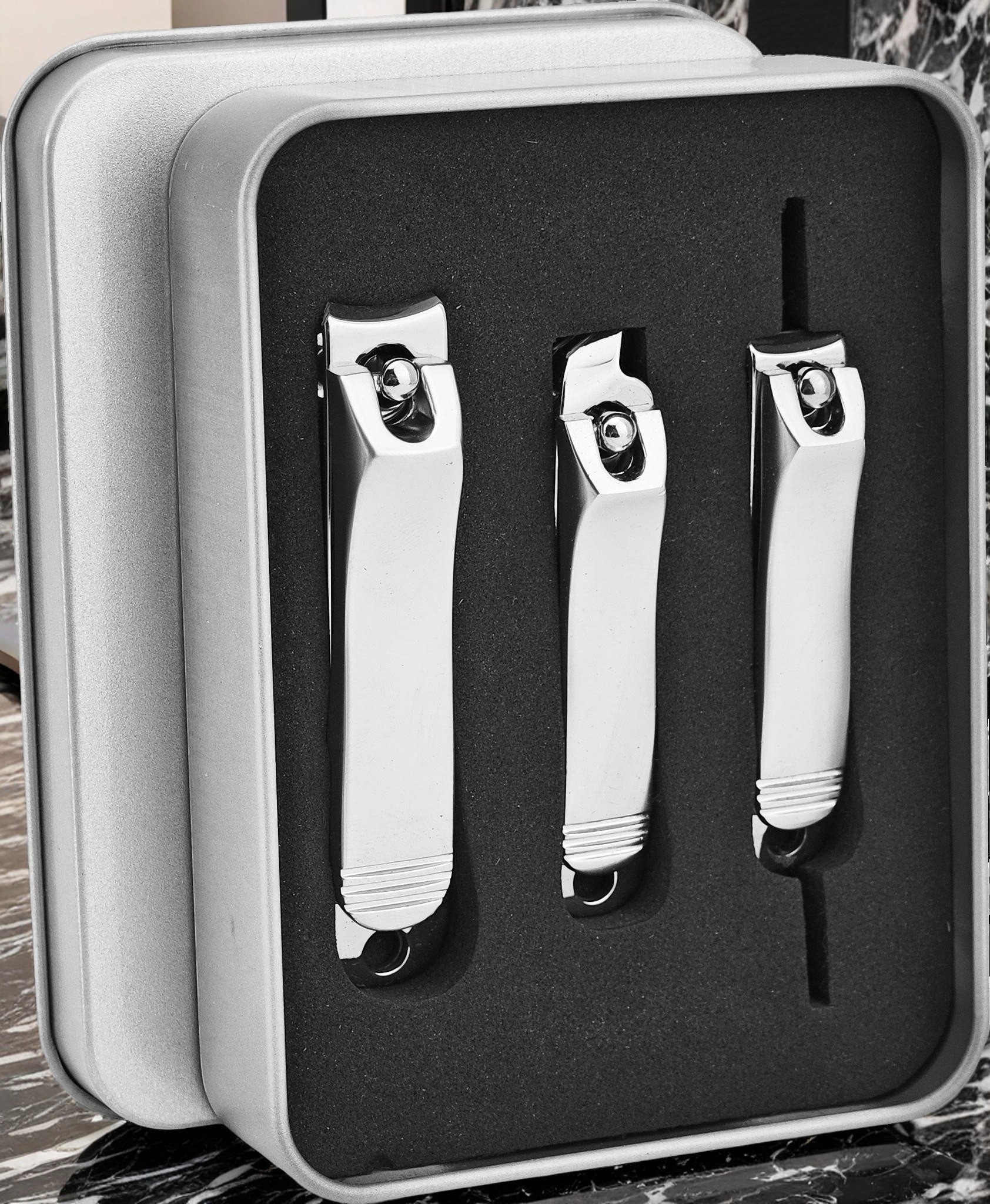 3-piCes sharp set, los corta de uñas aplican hombres y mujeres, corta de uñas de acero inoxidable para seniors, recortadores de uñas profesionales
