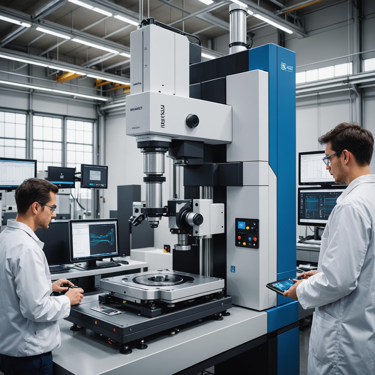 Person standing in a factory with machinery in the background