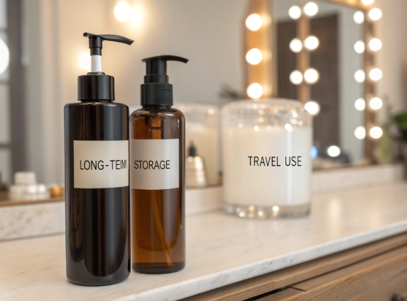 Should you store hair oil in a glass bottle or a plastic bottle?
