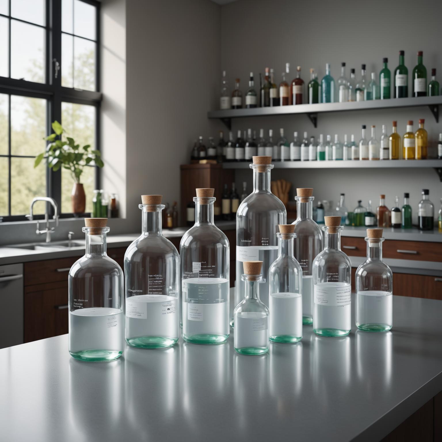 Introducing chemical glass bottles: aesthetic accuracy