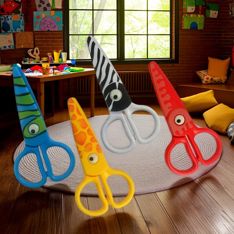 Coloridas tijeras para niños de plástico: creatividad divertida y segura