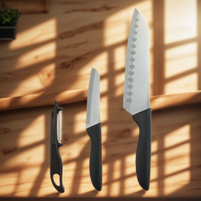 قم بترقية المطبخ ب 3 قطع من السكاكين عالية الجودة