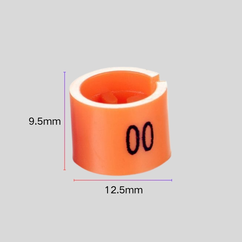 Stack of colorful round plastic garment hanger size tag rings with numbers and letters, customizable clothing sorter labels for retail and wholesale