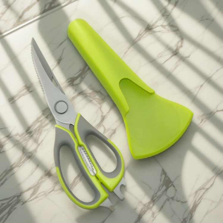 OEM kitchen scissors, multi-functional kitchen scissors, kitchen scissors with cover