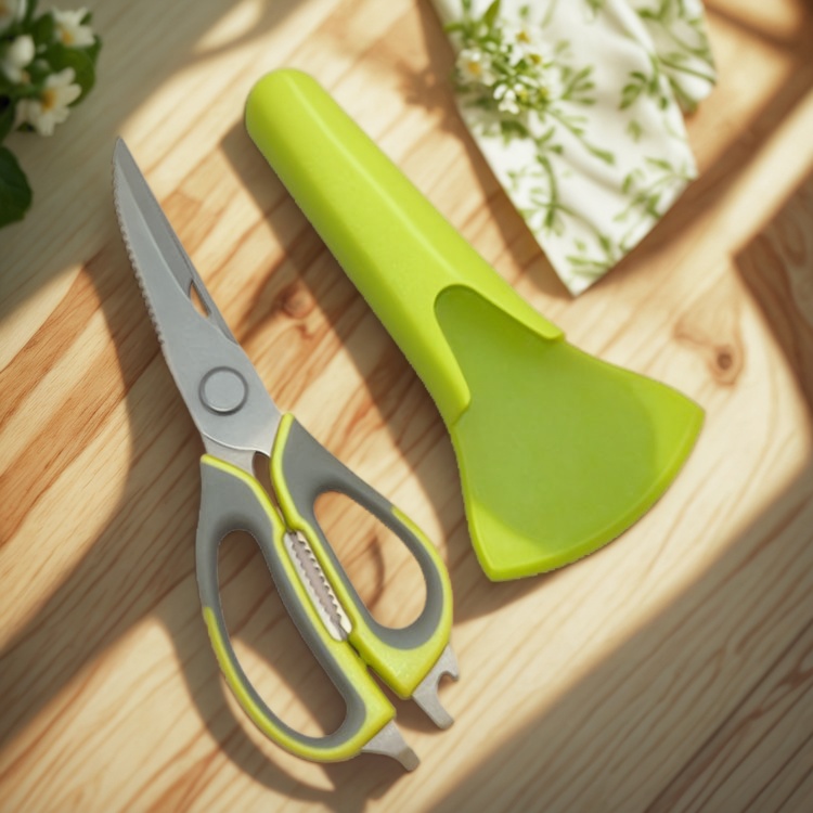 OEM kitchen scissors, multi-functional kitchen scissors, kitchen scissors with cover