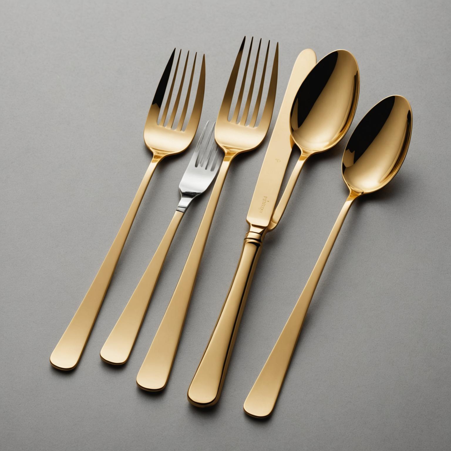 rose gold cutlery, rose gold knife and fork, premium rose gold utensils