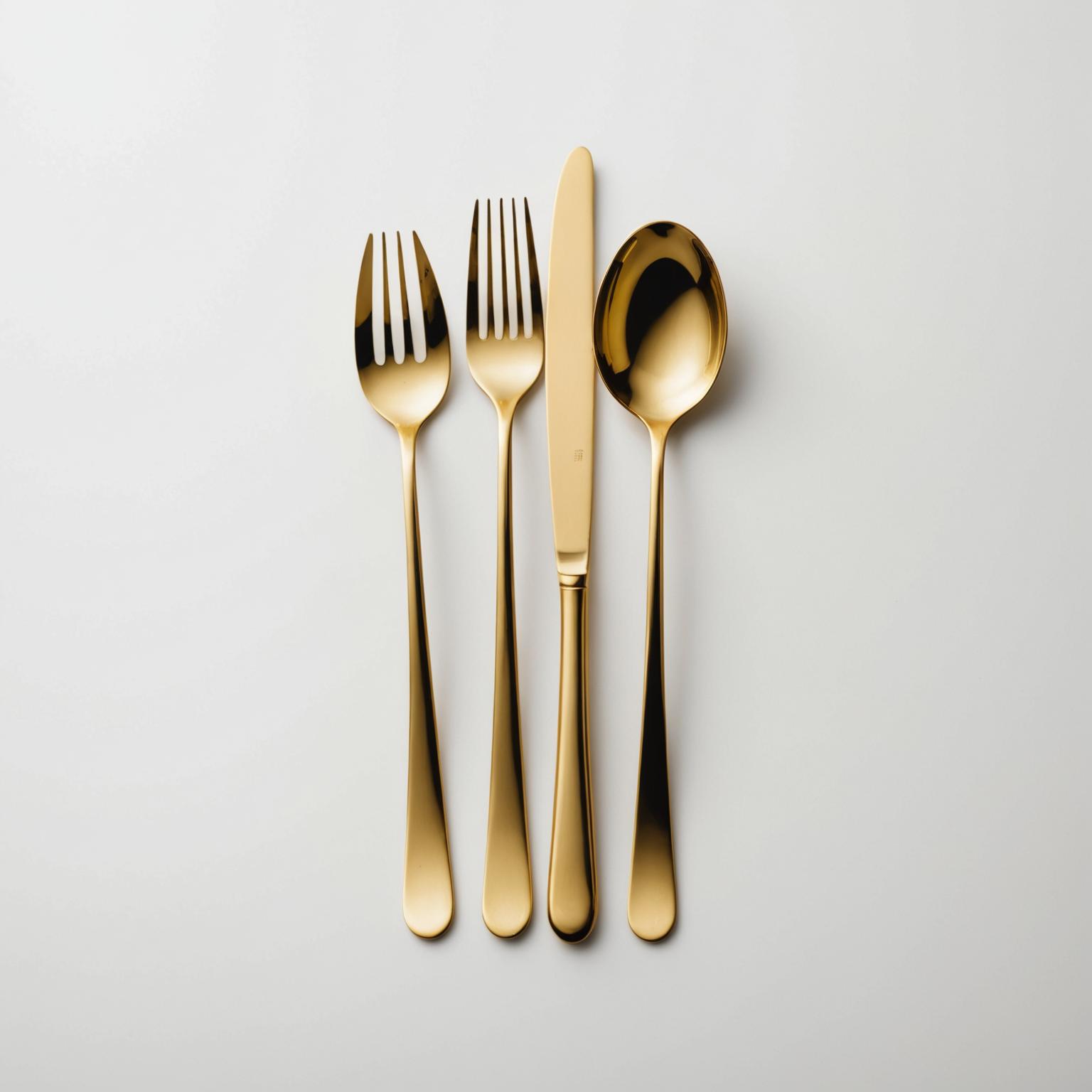 rose gold cutlery, rose gold knife and fork, premium rose gold utensils