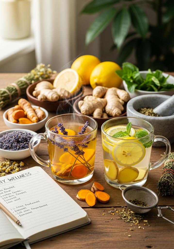 草药茶和DIY浸泡水。