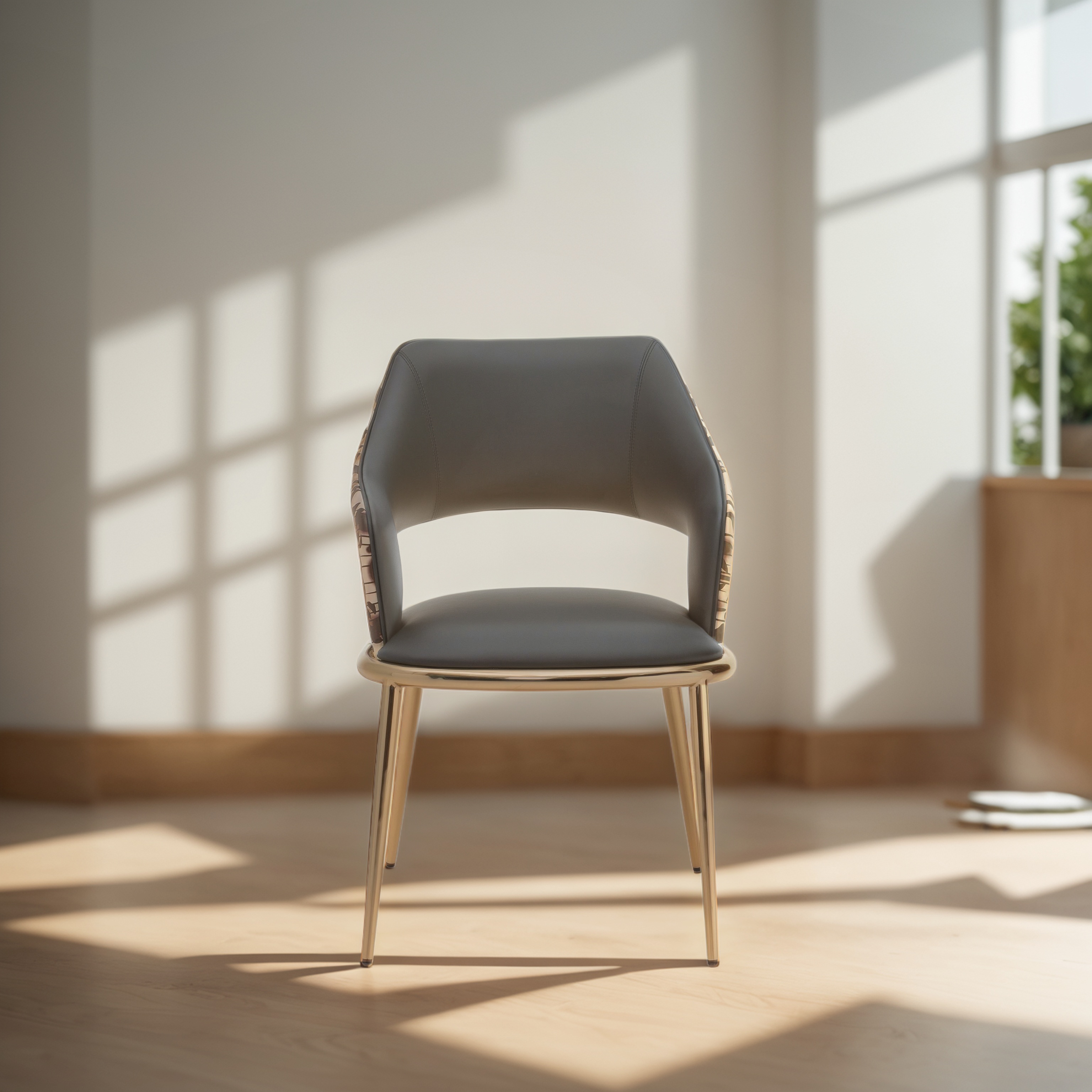 Italien Luxury Luxury High-End Print Dining Chair avec dossier