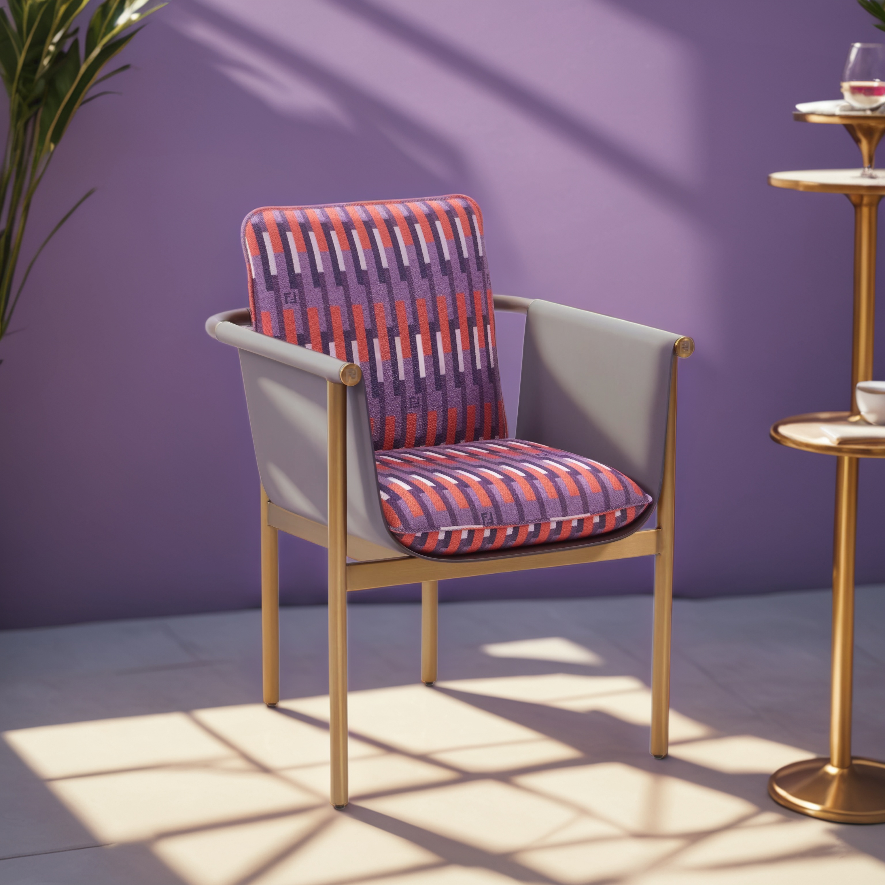 Italian minimalist saddle leather dining chair with armrests