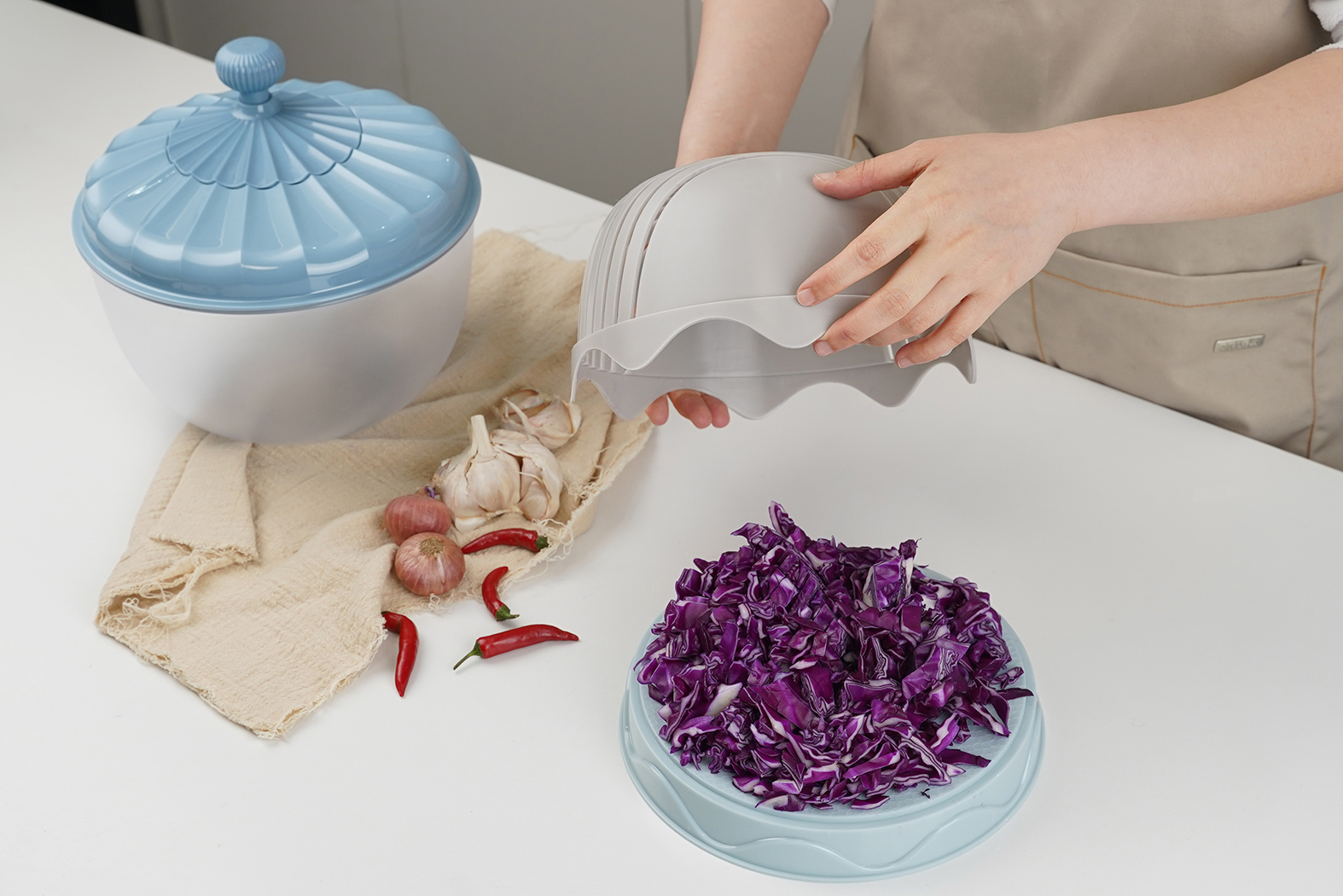 Cesta multifuncional para cortar verduras: Guía práctica para la preparación de ensaladas