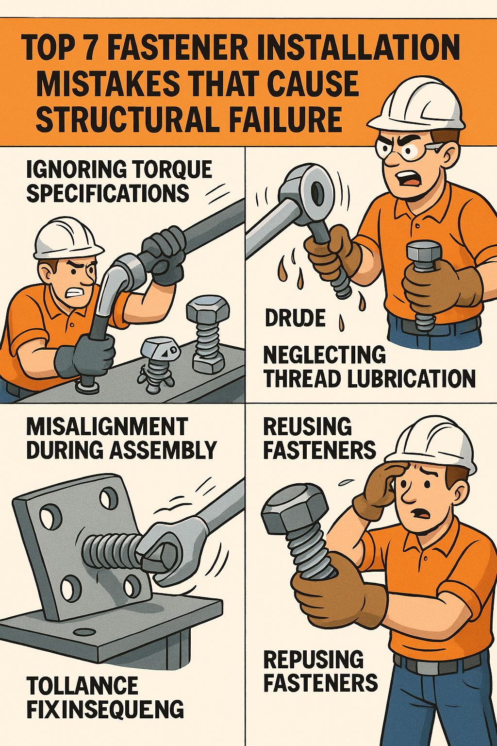 Top 7 Fastener Installation Mistakes That Cause Structural Failure