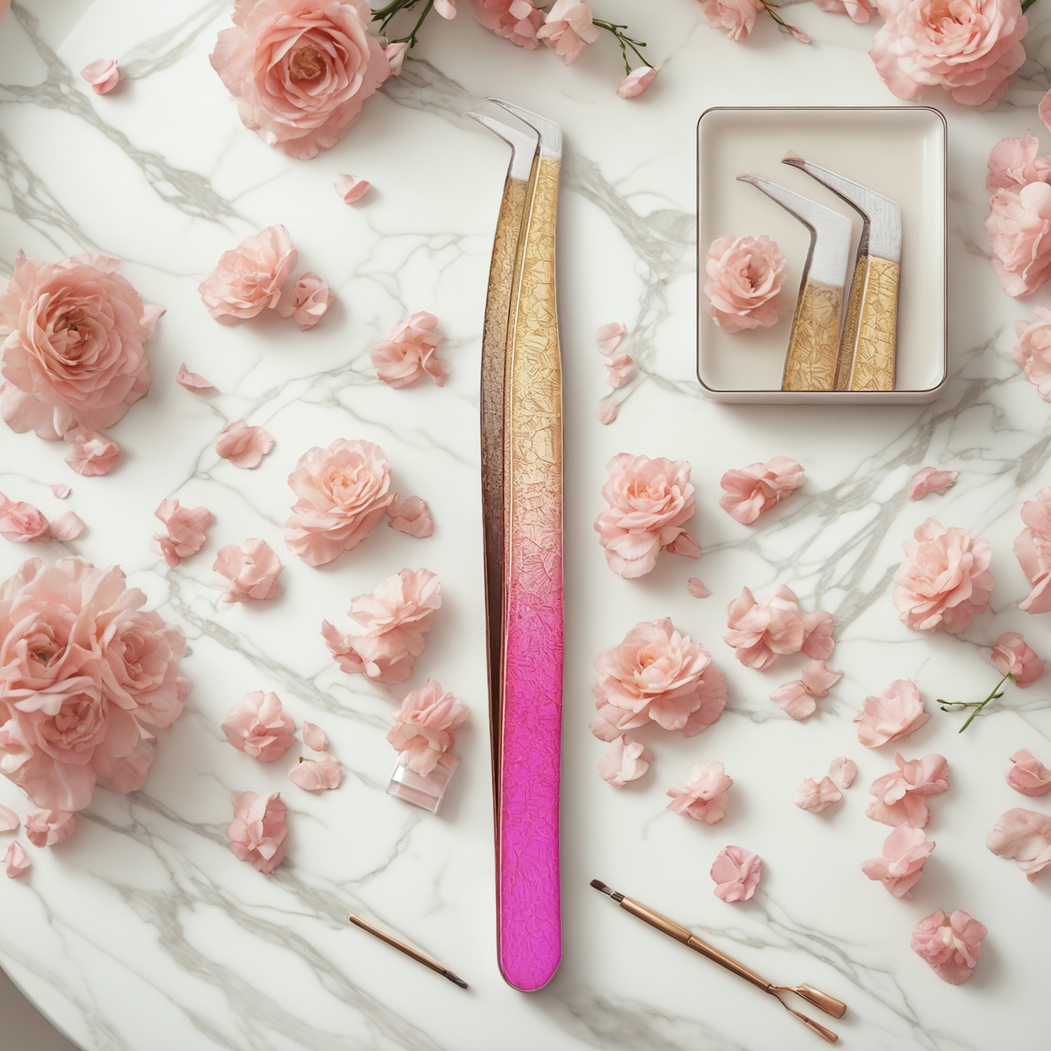 Pinças para cílios postiços, suprimentos de beleza B2B, pinças feitas sob medida