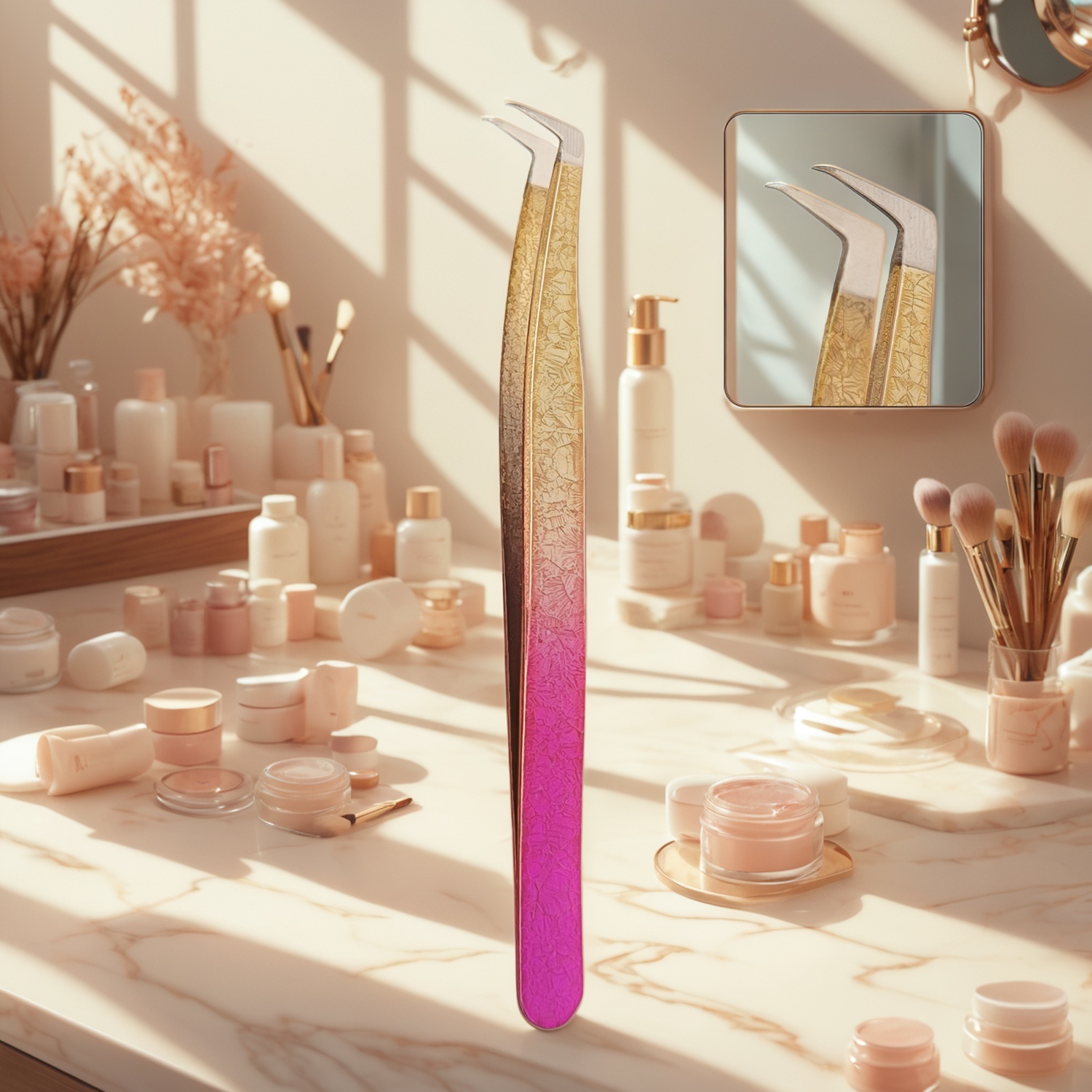 Pinças para cílios postiços, suprimentos de beleza B2B, pinças feitas sob medida