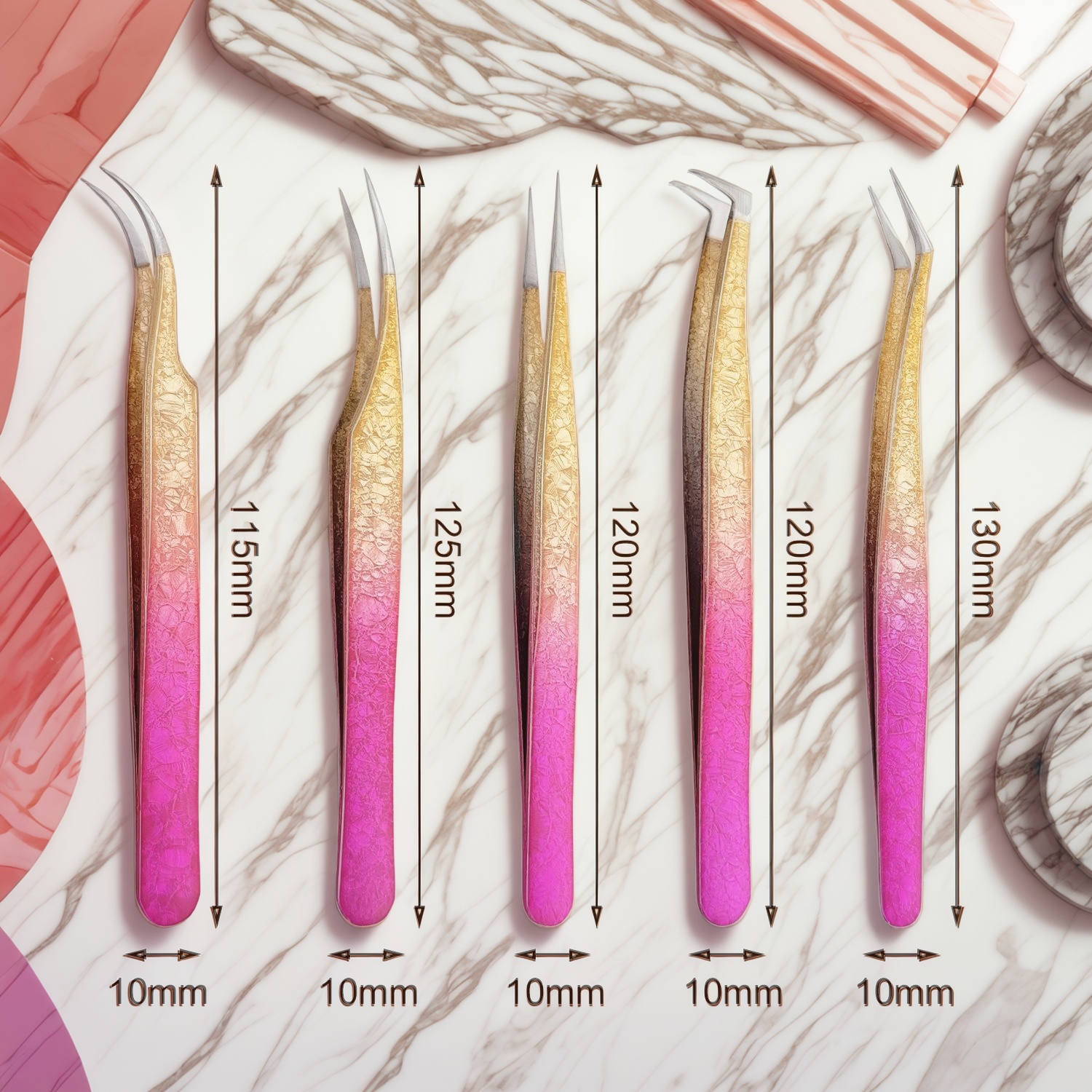 Pinces à épiler pour faux cils, fournitures de beauté B2B, pinces à épiler bon marché en gros