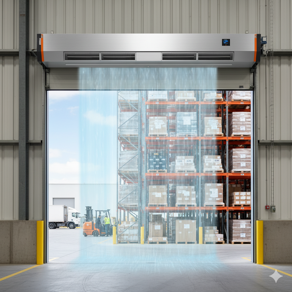 تعزيز الكفاءة باستخدام الستارة الهوائية لباب المستودع