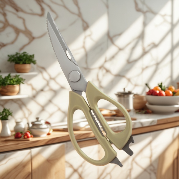 Tijeras de cocina multifuncionales, fábrica de tijeras en Yangjiang, tijeras OEM, fabricante de tijeras de cocina