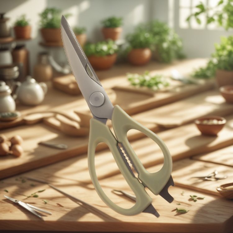 Tesouras de cozinha multifuncionais, fábrica de tesouras Yangjiang, tesouras OEM, fabricante de tesouras de cozinha