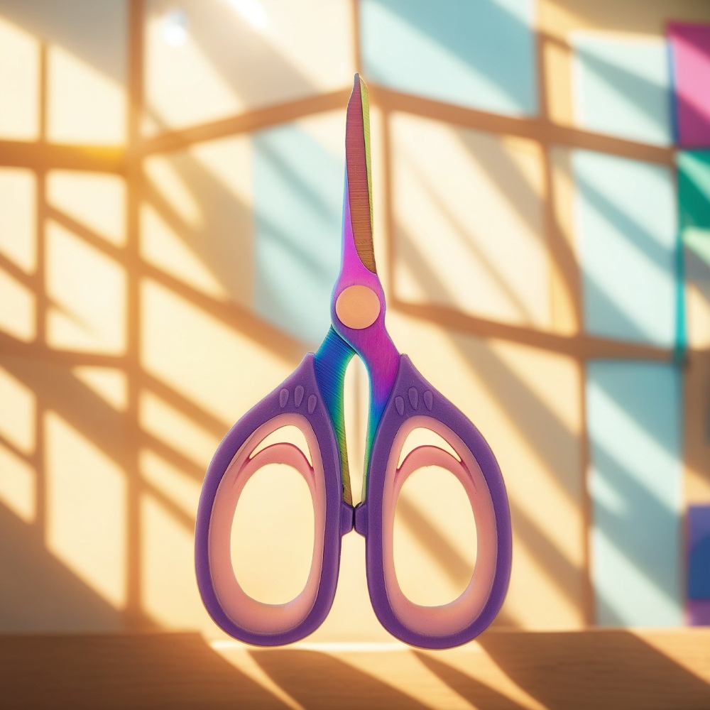 rainbow titanium coated scissors