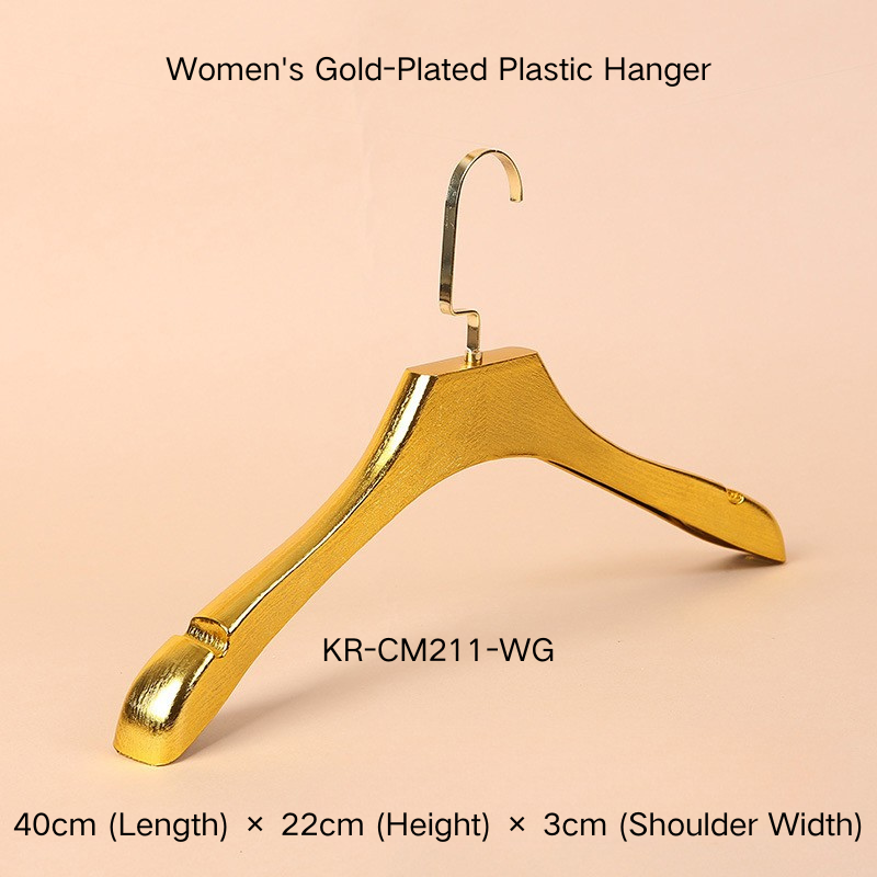 women gold plated plastic hangers