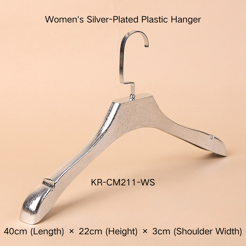 women silver plated plastic hangers