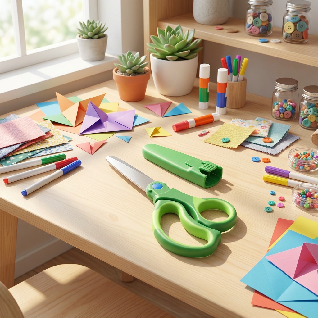 Ciseaux de sécurité pour enfants, ciseaux OEM, fabrication de ciseaux en usine, ciseaux à capuchon de sécurité pour enfants