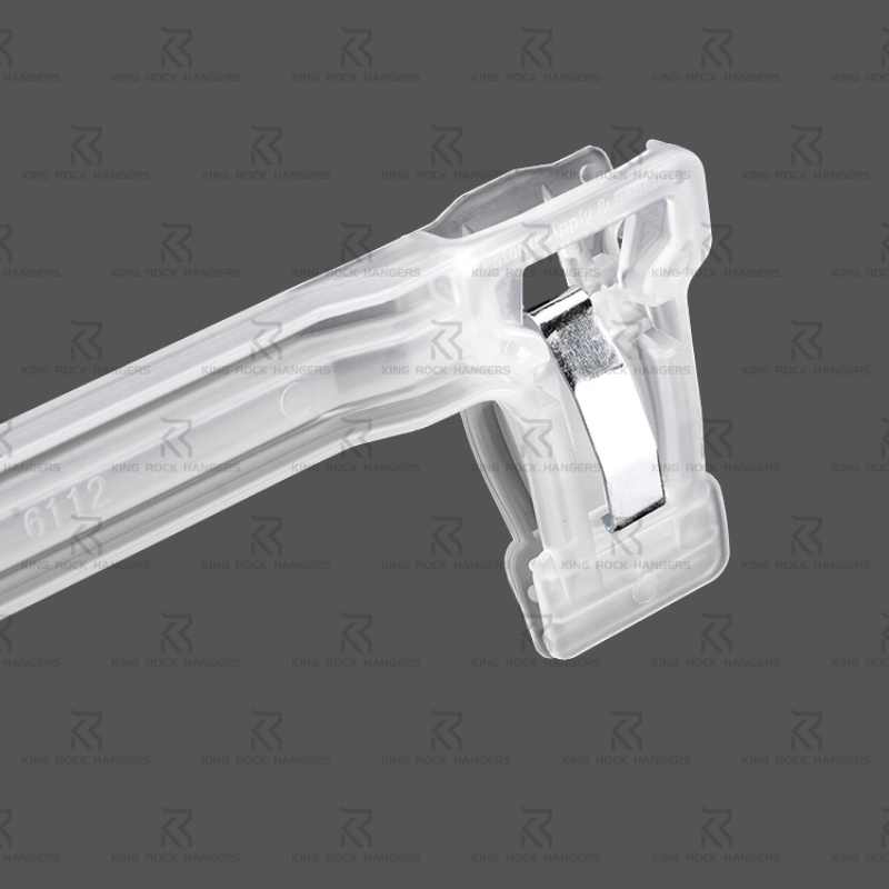 Galvanized steel clip close up