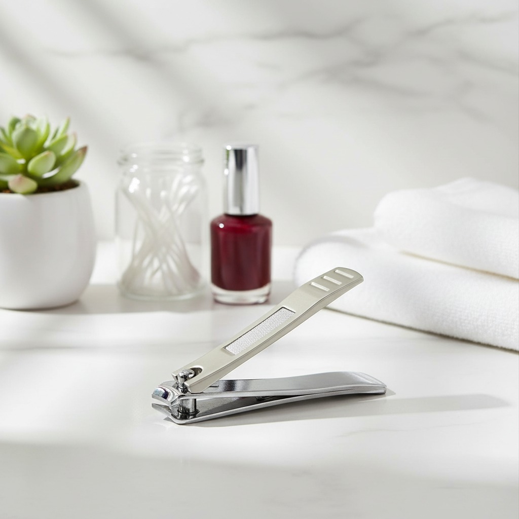 Person standing in a factory with machinery in the background