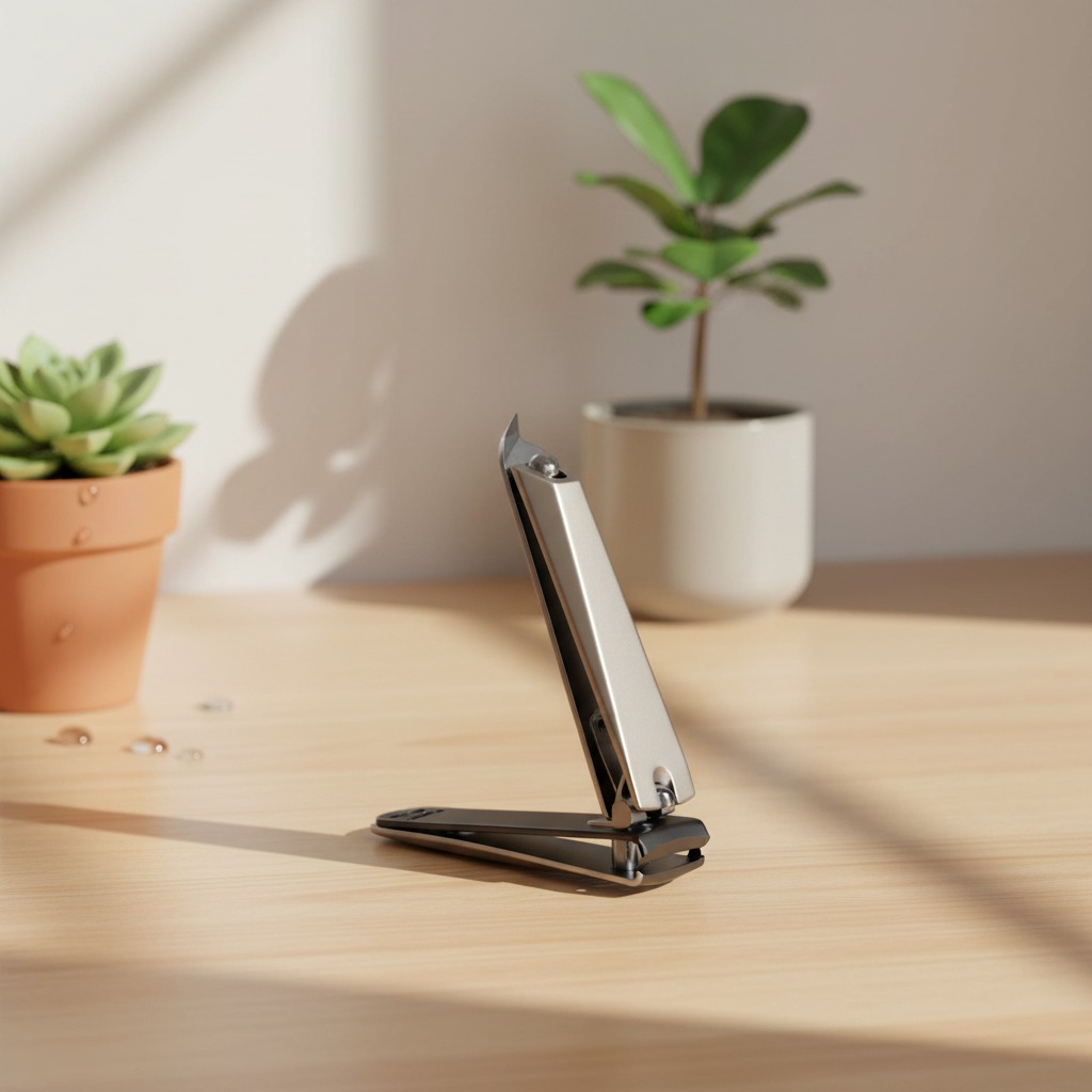 Person standing in a factory with machinery in the background