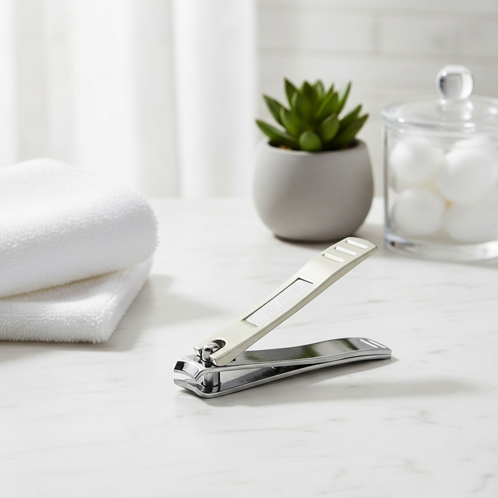Person standing in a factory with machinery in the background