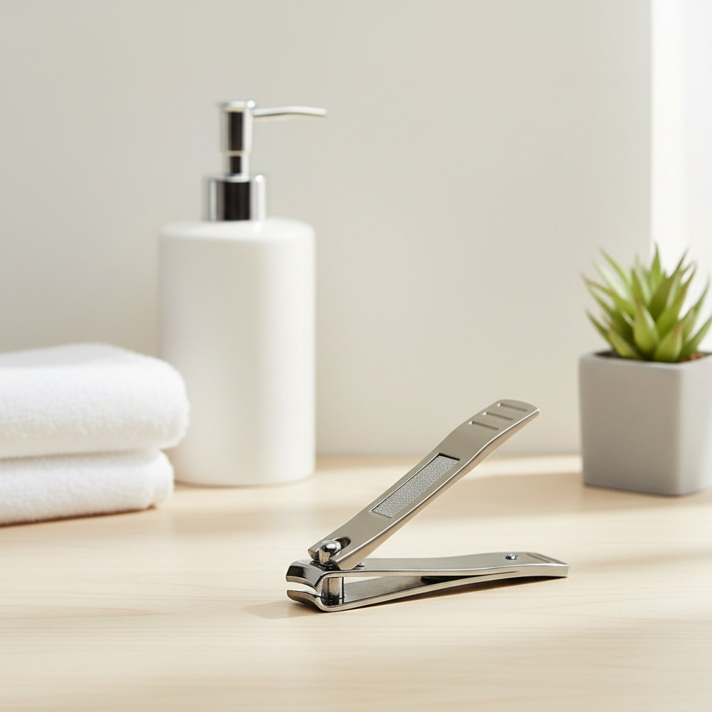 Person standing in a factory with machinery in the background