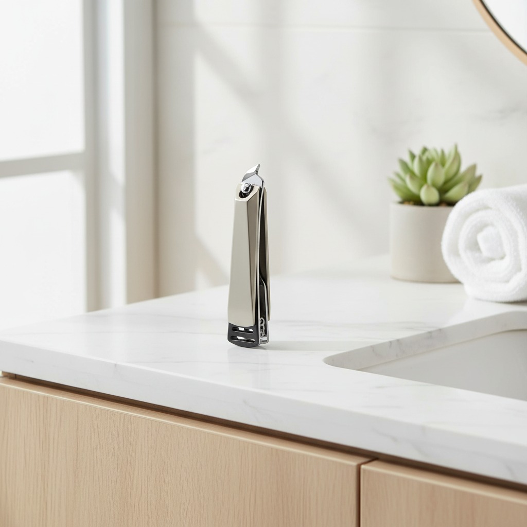 Person standing in a factory with machinery in the background