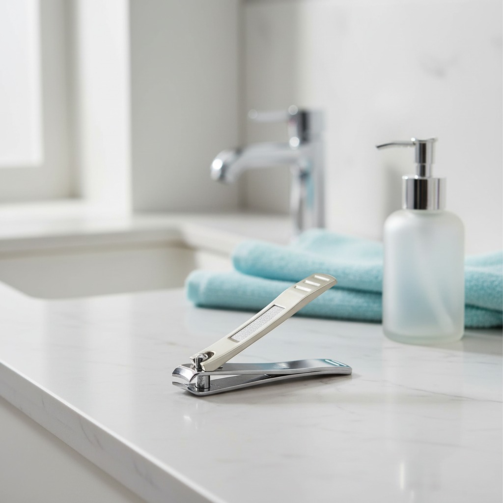 Person standing in a factory with machinery in the background