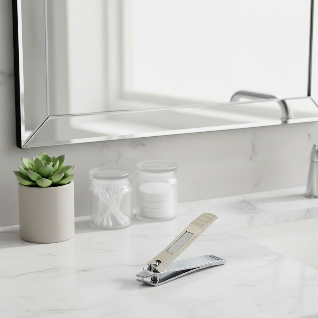 Person standing in a factory with machinery in the background