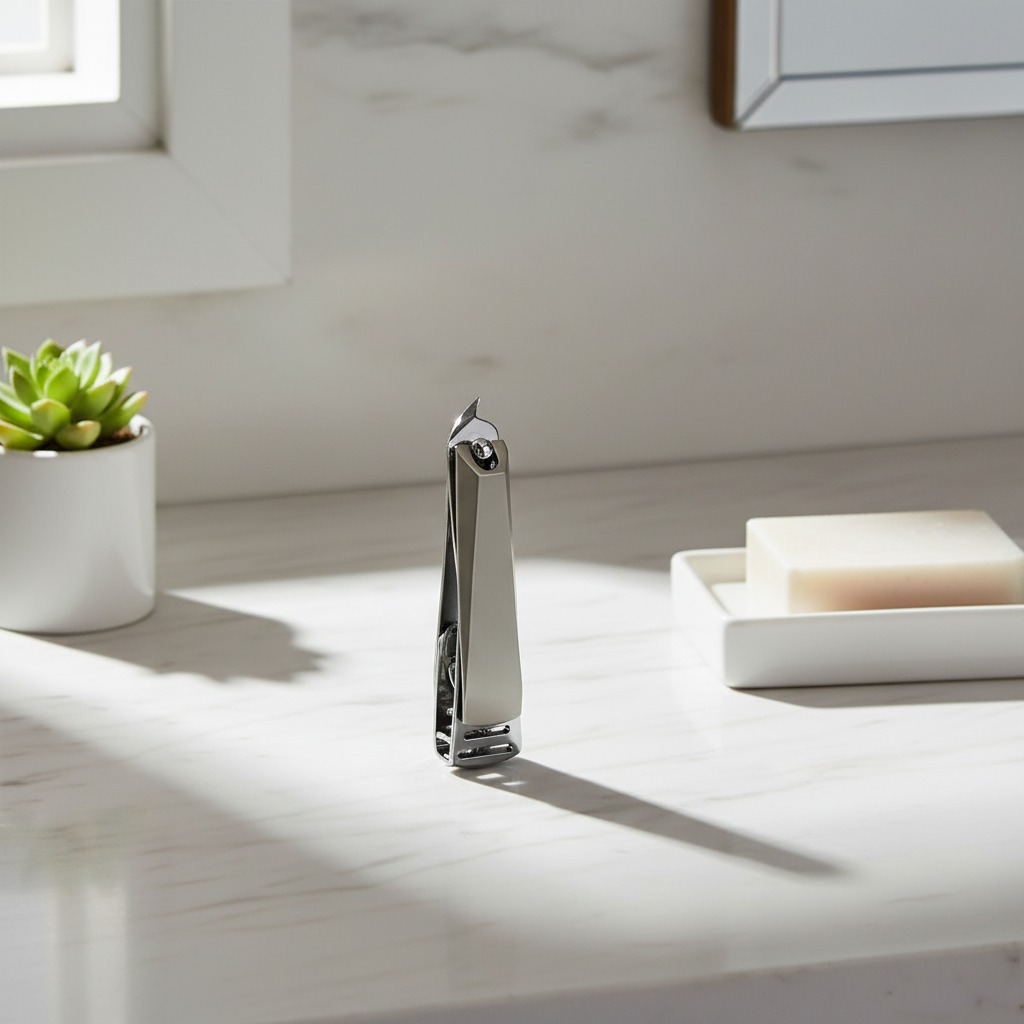 Person standing in a factory with machinery in the background