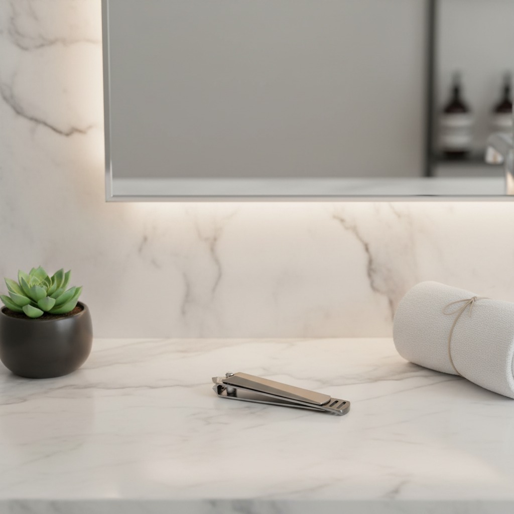 Person standing in a factory with machinery in the background