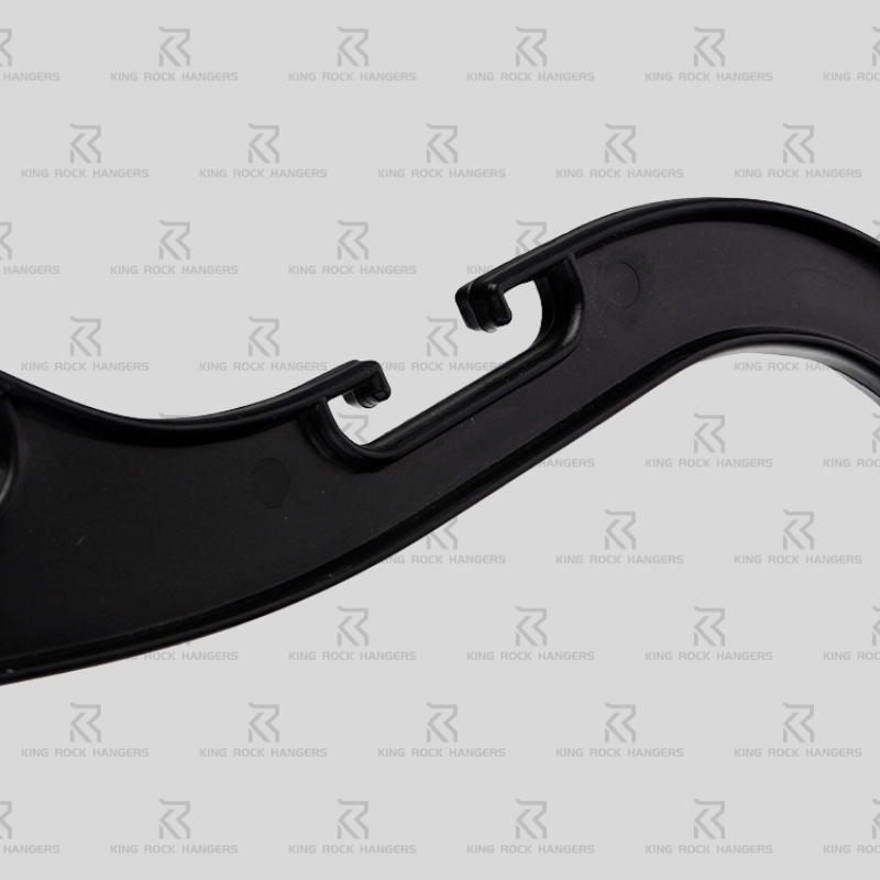 Plastic childrens hanger shoulder notches