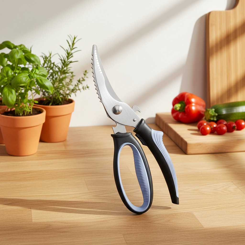 OEM poultry scissors, multi-functional kitchen shears, Chinese scissors for poultry, kitchen scissors supplier
