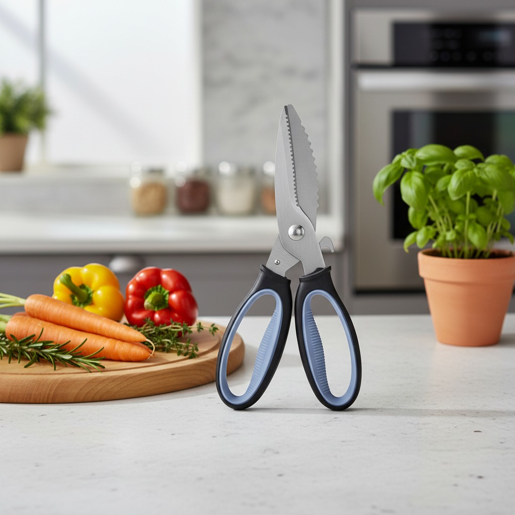 OEM poultry scissors, multi-functional kitchen shears, Chinese scissors for poultry, kitchen scissors supplier