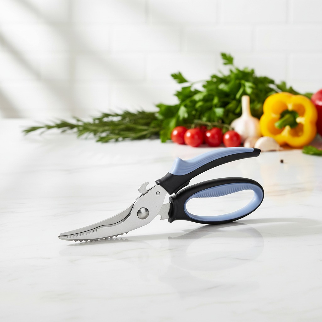 OEM poultry scissors, multi-functional kitchen shears, Chinese scissors for poultry, kitchen scissors supplier