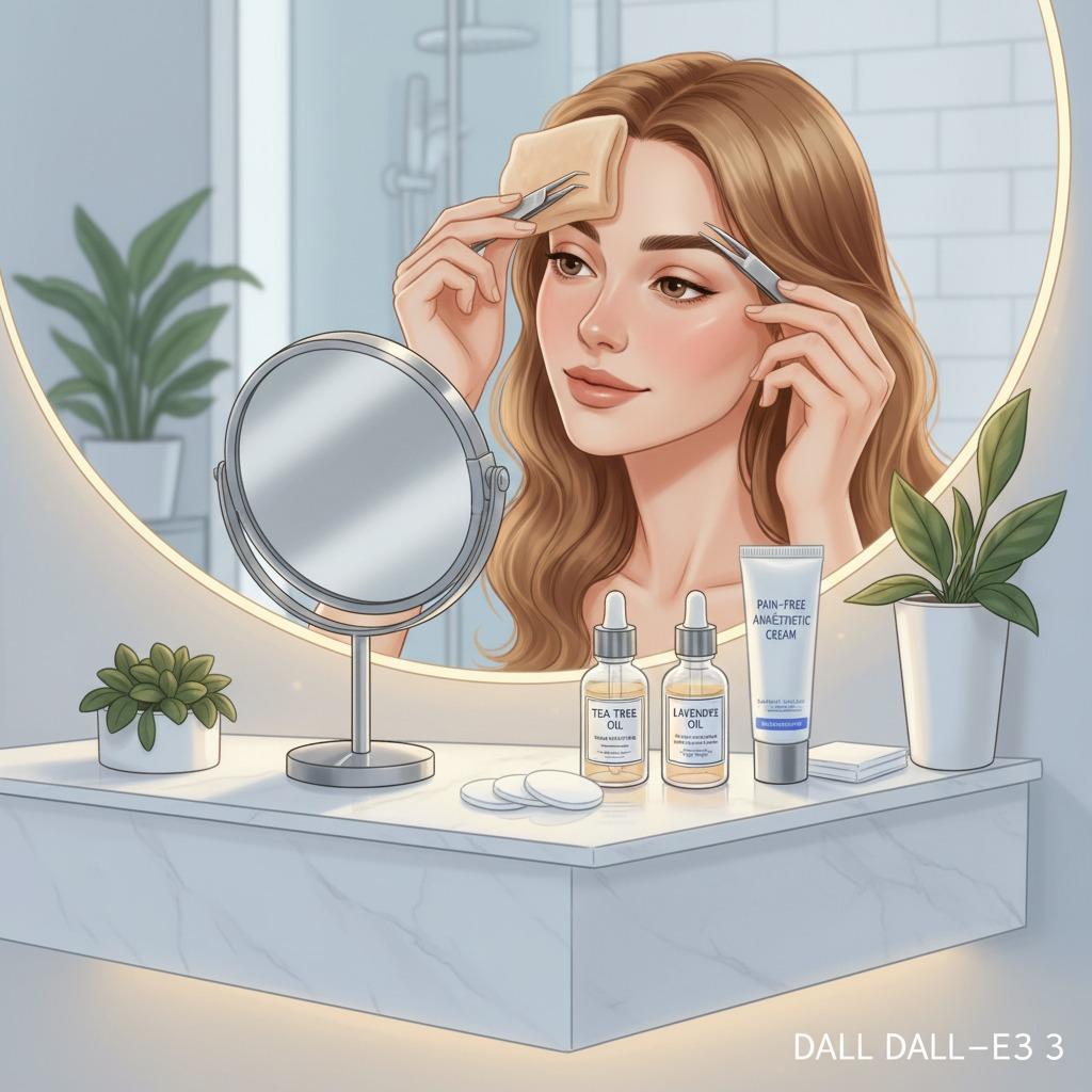 Épilation des sourcils sans douleur