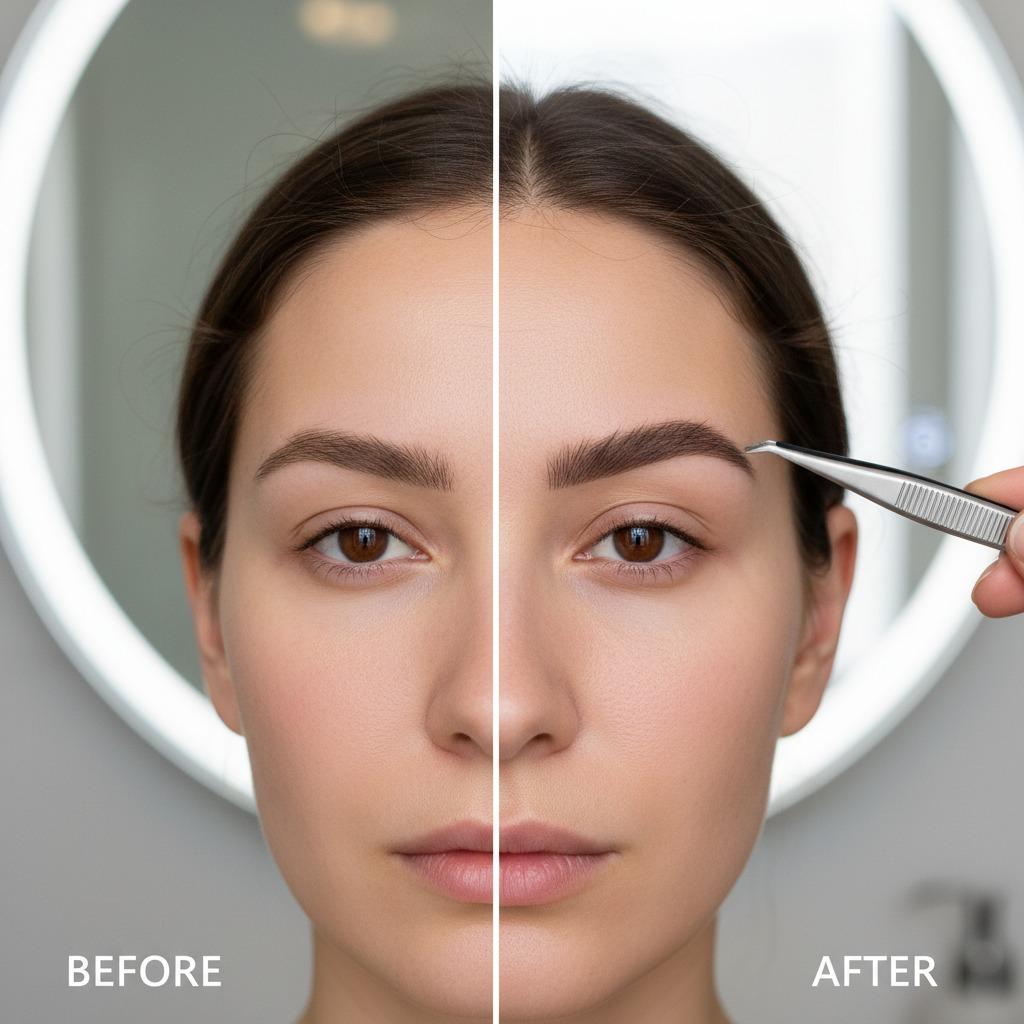 Façonnage des sourcils DIY