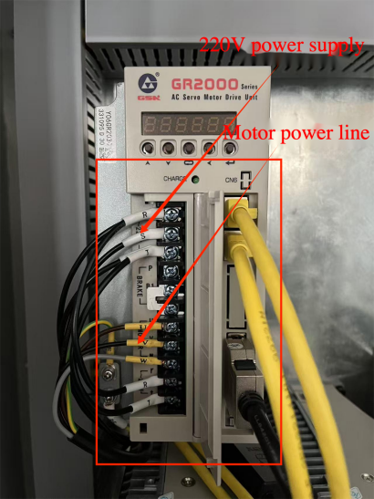 980MDi 4th axis drive power supply connection