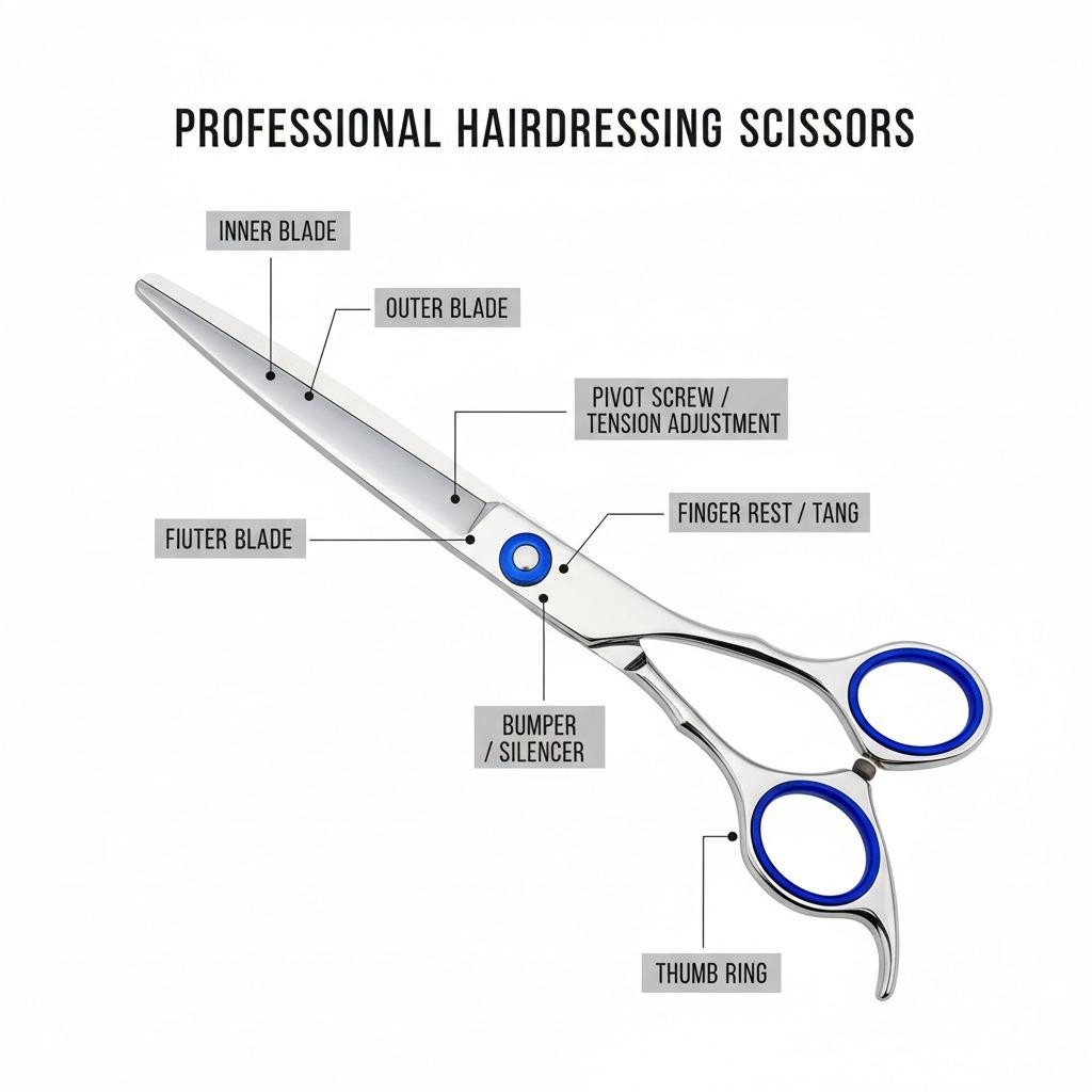 Анатомия профессиональных ножниц для стрижки волос