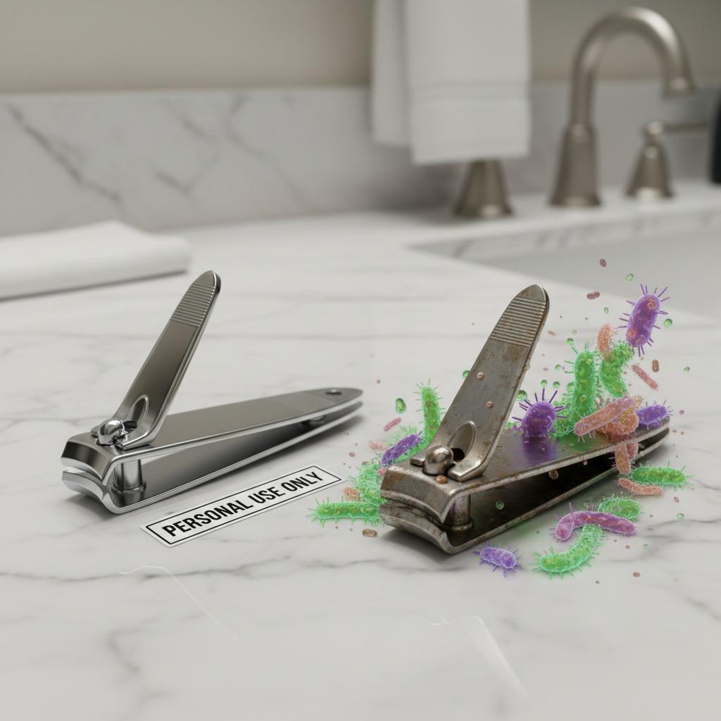 sharing nail clippers risks