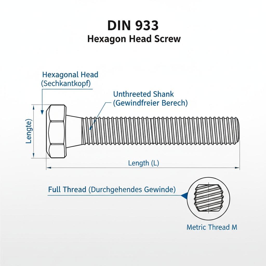 DIN933 Hex Bolts Specification Guide