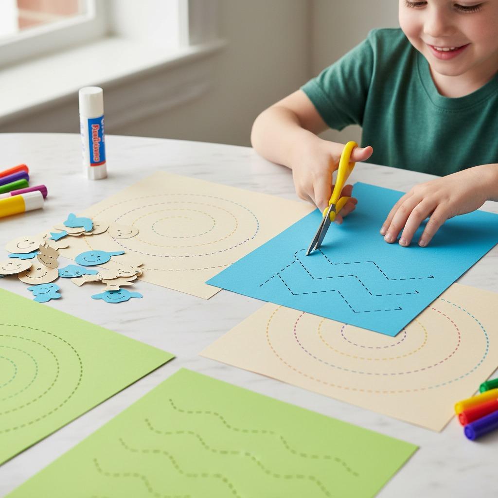 Más allá del cuadrado: Recortando formas geométricas con niños